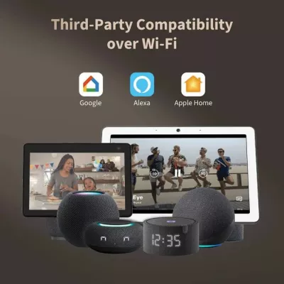 Switch smart me ekran AQARA Touchscreen Dial V1 EU DS-K01D, LCD 2.08\", Wi-Fi 2.4/5GHz + Zigbee 3.0 + Matter, i bardhë