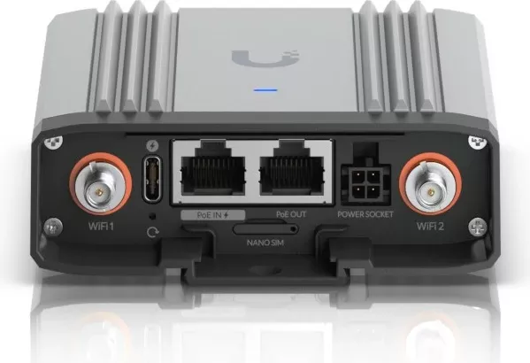 Router Ubiquiti UniFi Mobiler Router Industrial Cat 4 WiFi GPS PoE UMR-Industrial, Ngjyrë e zezë dhe gri