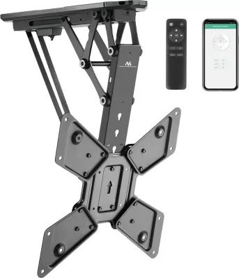 Mbajtës tavanor elektrik Maclean MC-492, për TV, 23"-55", i zi