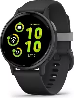 Smartwatch Garmin vivoactive 5, ekran AMOLED, rrip silikoni, i zi