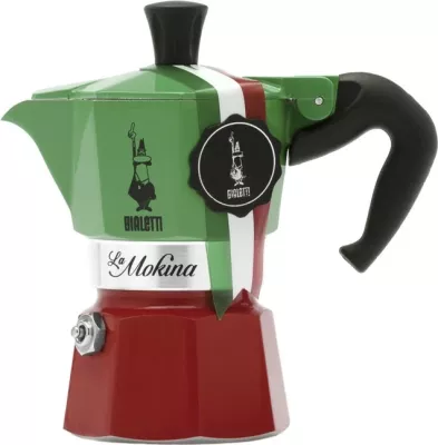 Set French press Bialetti 0.5L alumini, e zezë/e gjelbër/e kuqe