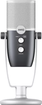 Mikrofon AKG Ara, USB kondensator profesional, blu-argjendtë