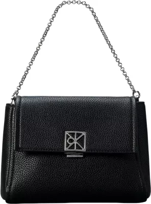 Çantë crossbody për femra Calvin Klein Emblem HW Pebble LV04F3511G, e zezë