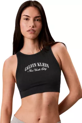 Sutjenë braletë pa mbushje Calvin Klein Underwear LV00QF8707 për femra, e zezë