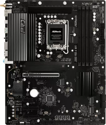 Pllakë amë ASRock Z890 Pro-A WiFi, ATX, Wi‑Fi 6E, Bluetooth, Thunderbolt 4, 256GB RAM max, e zezë, me 2 antena WiFi + 2 kabllo SATA