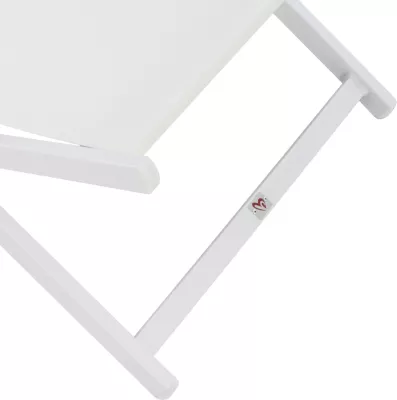 Karrige lounge profesionale KEA FH5076.04 alumini & textilene, ngjyrë e bardhë, 59,5x102,5x94H cm