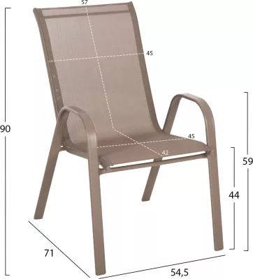 Karrige e jashtme Leon FH5000.04, e kaftë, 54x70x93H cm