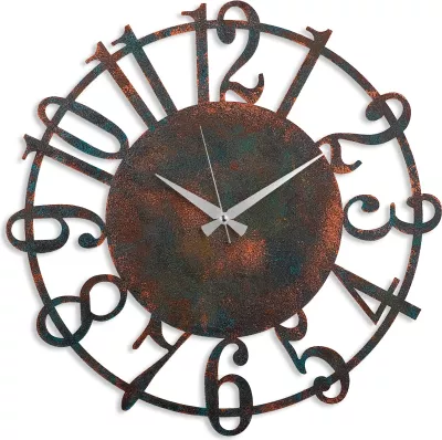 Orë muri dekorative prej metali, Wallity, shumëngjyrëshe, 48cm