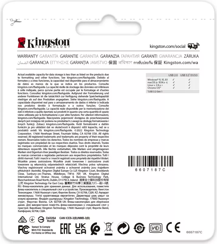 USB Kingston DataTraveler Exodia Onyx, 128GB, USB 3.2, e zezë