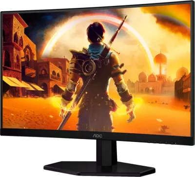 Monitor gaming AOC C24G42E 24" Full HD 180Hz VA i lakuar 1500R, HDR10, Adaptive Sync, altoparlantë, zezë/kuqe