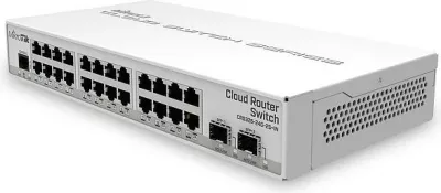 Switch MikroTik CRS326-24G-2S+IN, Managed, Gigabit Ethernet, PoE, Rack mounting, Bardhë