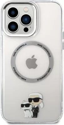 Mbështjellës Karl Lagerfeld KKLHMP13XHNKCIT për iPhone 13 Pro Max 6.7", transparent, MagSafe