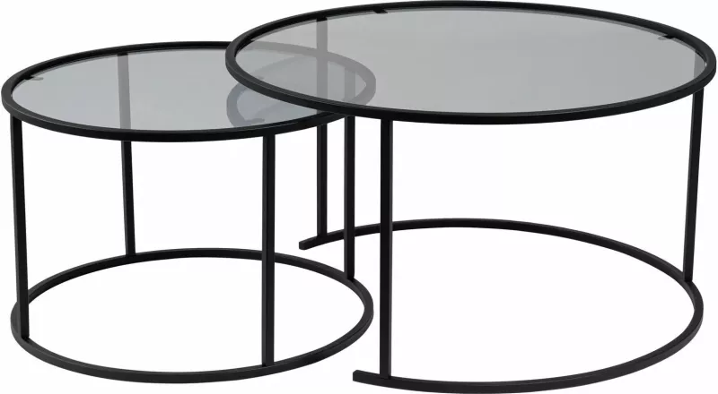 Set tavolinash kafeje Nordure, Aurum - 80, 60 - e zezë, gri