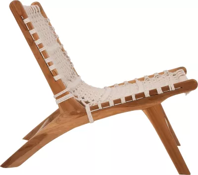 Karrige ANTIB FH9466.01 dru TEAK natyral dhe litar i bardhë 65x78x68Hcm