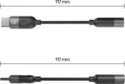 Adapter Unitek USB-C në jack 3.5mm M1204A, e zezë
