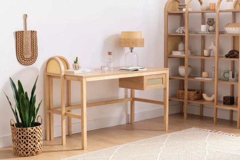 Tavolinë studimi Hanah Home, Nala 130, ngjyrë natyrale