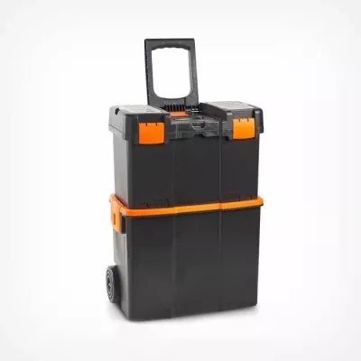 Kuti veglash me rrota VonHaus 3500046, 46×26×63 cm, 25 kg, e zezë/portokalli