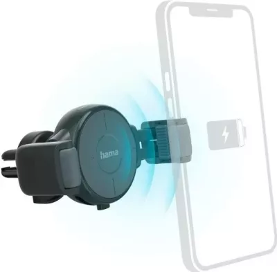 Karikues wireless me mbajtëse Hama Inductive, FC-10C Flex, 10W, i zi 