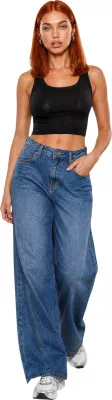 Crop top për femra I am BASIC 1947, i zi [Madhësia: M]