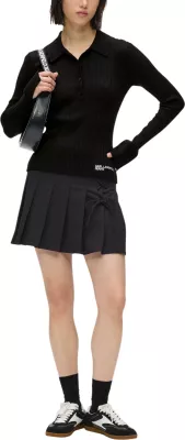 Xhemper polo për femra Karl Lagerfeld Jeans KLJ Ls Knitted Polo B1W18026, i zi [Madhësia: XS]