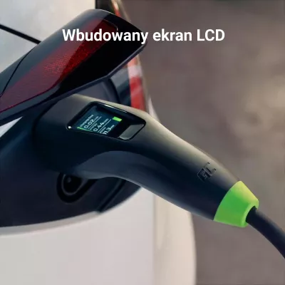 Stacion karikimi EV Green Cell Habu, 7 m, 2-në-1, 11 kW, i zi