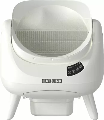 kuti inteligjente për rërë mace CATLINK Open X C08 Scooper, kontroll me aplikacion, Wi‑Fi 2.4/5 GHz, 12 L kontejner mbeturinash, e bardhë