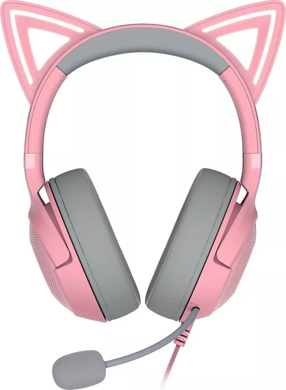 Kufje Razer Kraken Kitty V2 Quartz, rozë