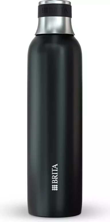 Shishe uji BRITA sodaTRIO 0.65L, çelik inox, e zezë