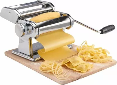 Makinë manuale për makarona VONSHEF 1507252, inox, me rregullim trashësie, argjend