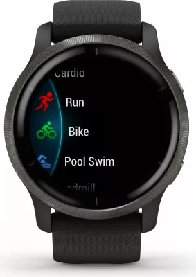 Smartwatch Garmin Venu 2 45mm, ekran AMOLED, rrip silikoni, i zi