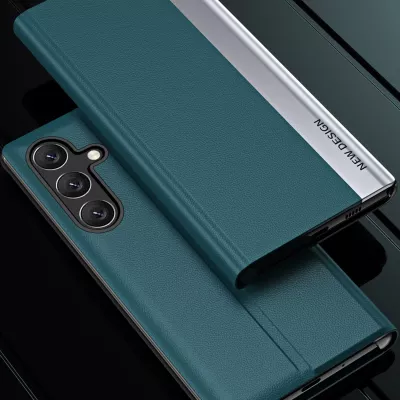 Mbështjellës Hurtel Sleep Case Pro për Xiaomi Redmi 11A / Poco C55 / Redmi 12C, me kapak dhe mbajtëse, e zezë