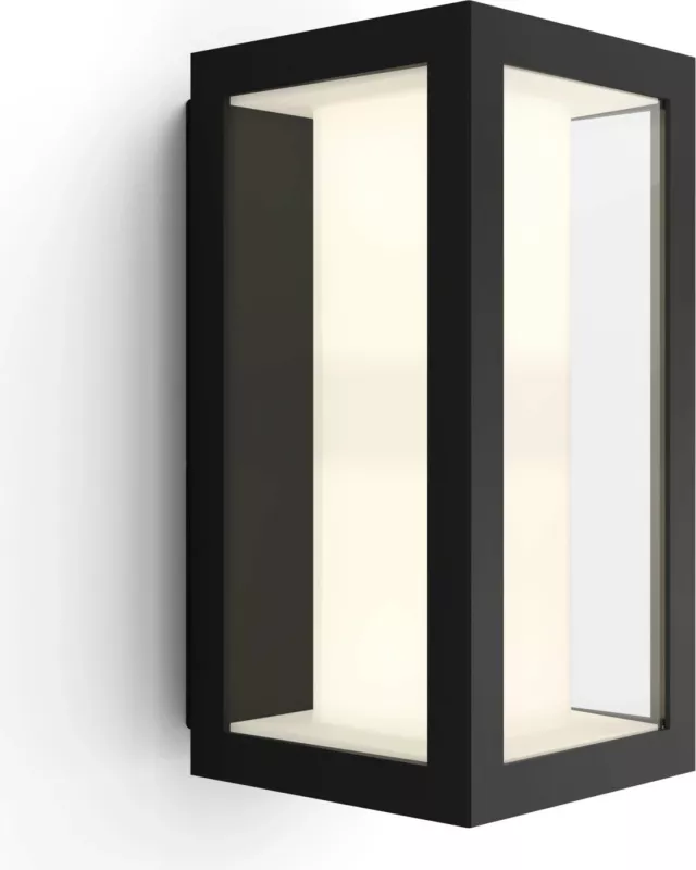 Llambë murale e jashtme smart Philips Hue Impress, LED, ngjyrë e zezë