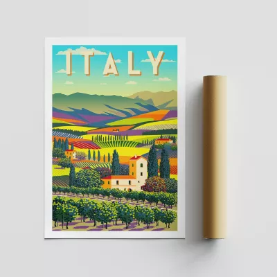 Poster A4 Wallity, Itali - 1963