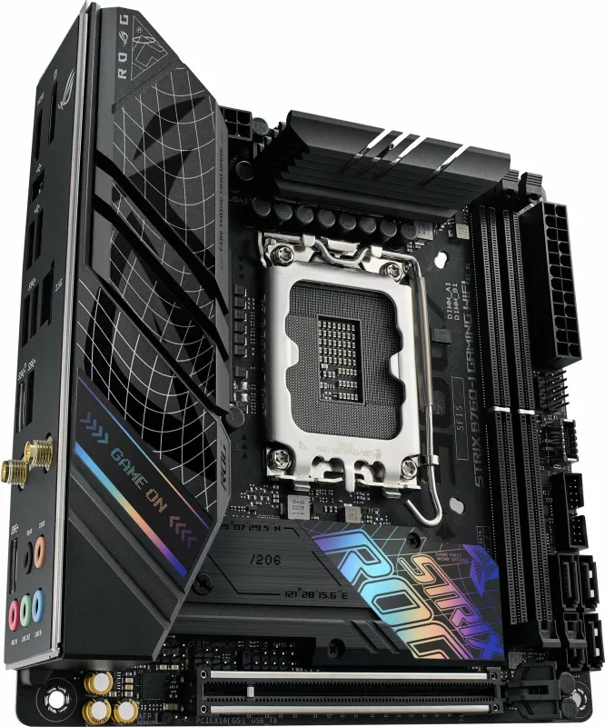 Pllakë amë ASUS ROG STRIX B760-I GAMING WIFI, Intel, LGA 1700, DDR5-SDRAM, 64 GB