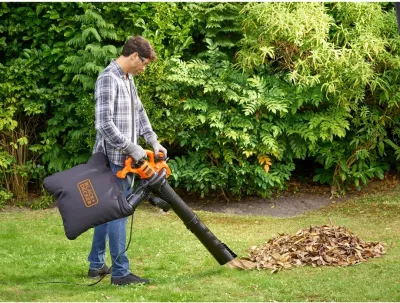 Fshesë me vakum dhe fryrëse gjethe BLACK+DECKER BEBLV260, 2600 W, 40L, E zezë