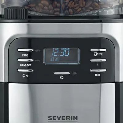 Aparat kafeje Severin KA 4810, 1.4 L, me mulli të integruar, 1000 W, ngjyrë e zezë, çelik inox