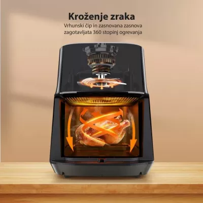 Fritezë me ajër TaoTronics TT-AF011 5L 1200W, e zezë/argjend