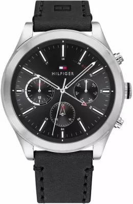 Orë dore për meshkuj Tommy Hilfiger, e zezë