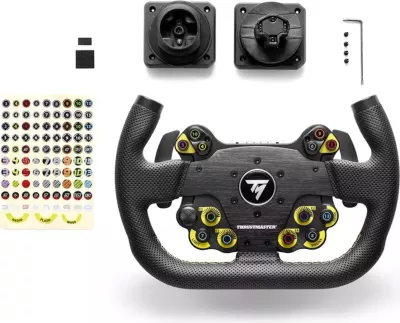 Timoni sim racing Thrustmaster EVO Racing 31U Leather 31 cm, 25 butona, 7 LED, 2x Quick Release
