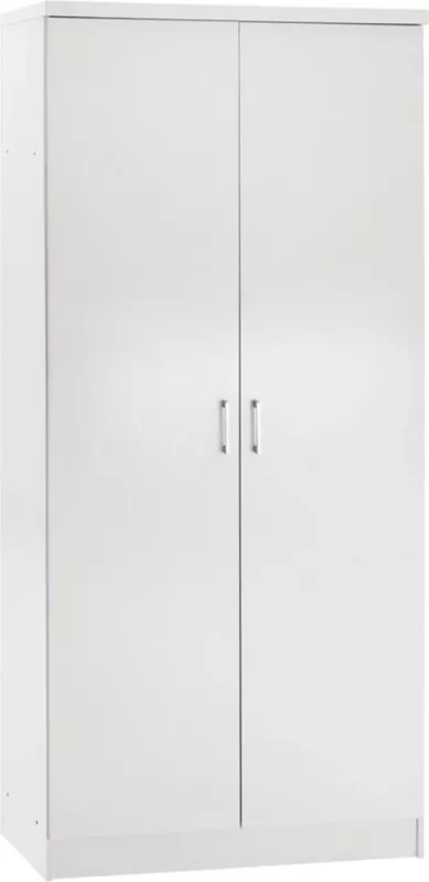 Dollap me 2 dyer, ngjyrë e bardhë, FH368.05, 80x43x181 cm