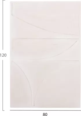 Panel dekorativ për mur Santorini FH4505 MDF ngjyrë e bardhë e zbehtë 80x4(trashësi)x120H cm.
