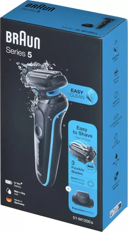 Makinë rroje Braun Series 5 51-M1200s, e zezë, blu