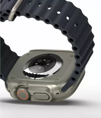 Mbështjellës Ringke Slim për Apple Watch Ultra 49mm, 2 copë, Transparent & Titanium