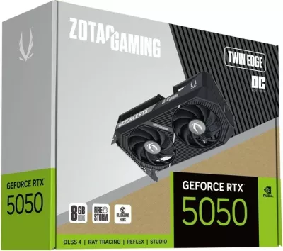 Kartelë grafike Zotac RTX 5050 Twin Edge OC 8GB GDDR6 e zezë