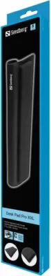 Mauspad Sandberg Desk Pad Pro XXL 520-35 712x350x23mm me mbështetje kyçi, e zezë