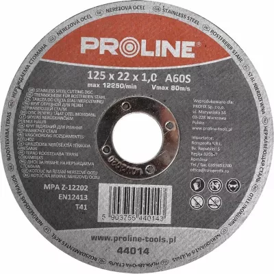 Disk prerës PROLINE T41 44012, 125x1.2x22mm A60S