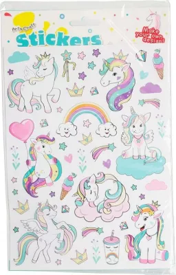 Stickerë KOOPMAN Unicorn, 2 faqe me 98 dizajne, shumëngjyrësh