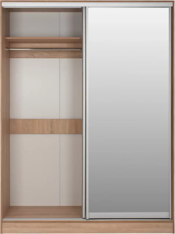 Dollap me dyer rrëshqitëse me pasqyrë, sonama, FH2434, 160x60x210 cm