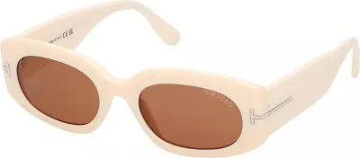 Syze dielli për femra Tom Ford CIELLE FT1187 25E, fildishi/kafe