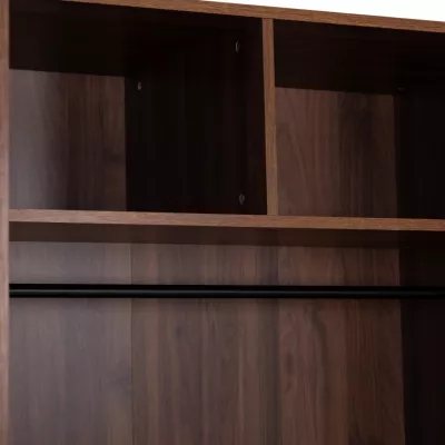 Dollap me 3 dyer, 2 sirtarë, ngjyrë arrë/wenge, CARYS FH746.11, 150x55.5x160cm